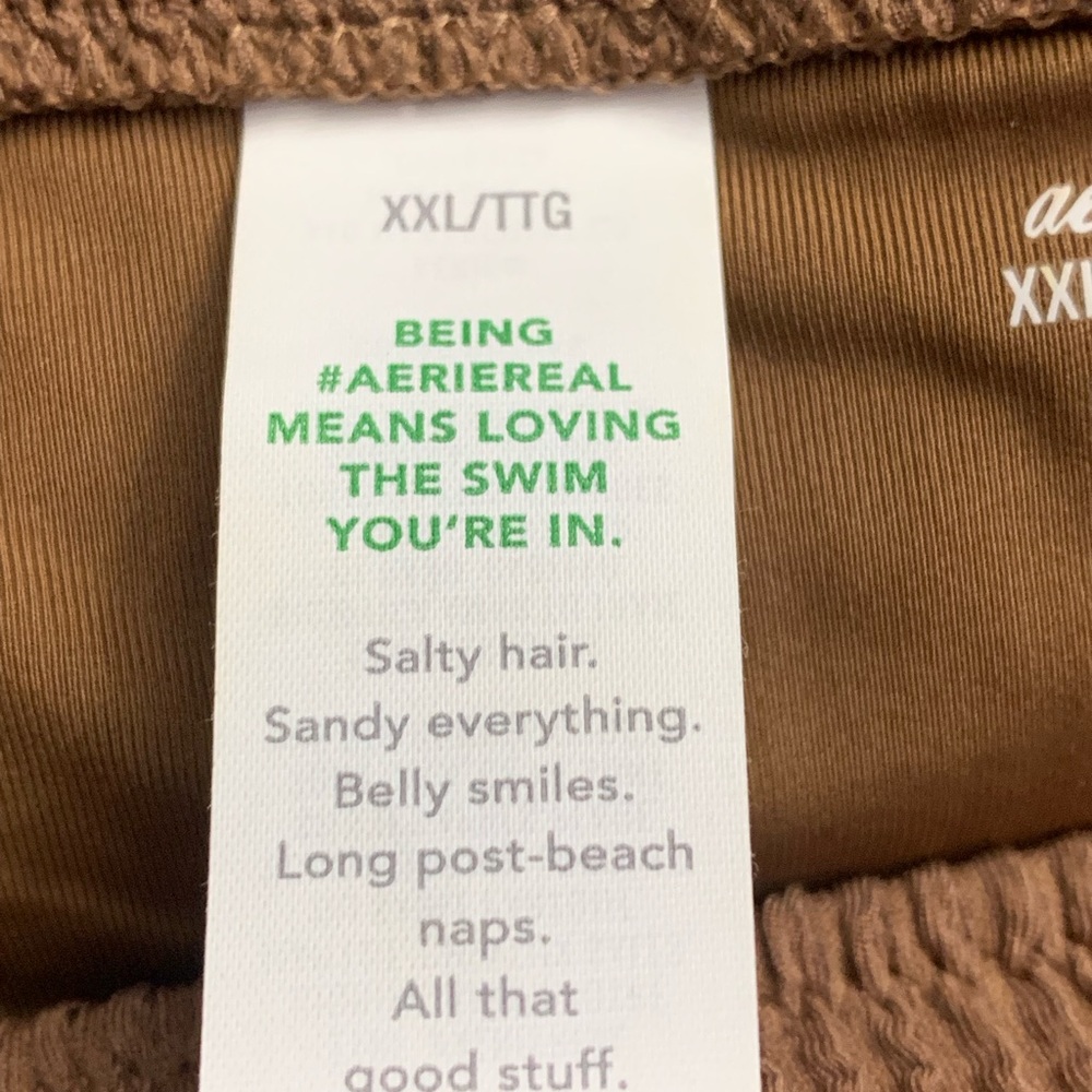 Aerie Crinkle Ring Bandeau Bikini 
& Crinkle Full Coverage Bikini Bottom - Picture 11 of 12